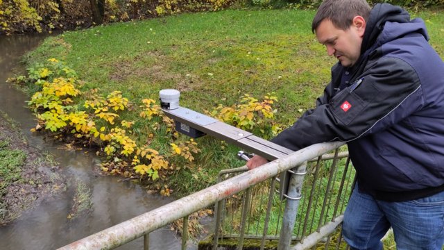 Sensor am Schellenbecker Bach Wuppertal